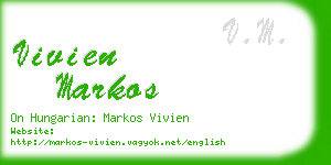 vivien markos business card